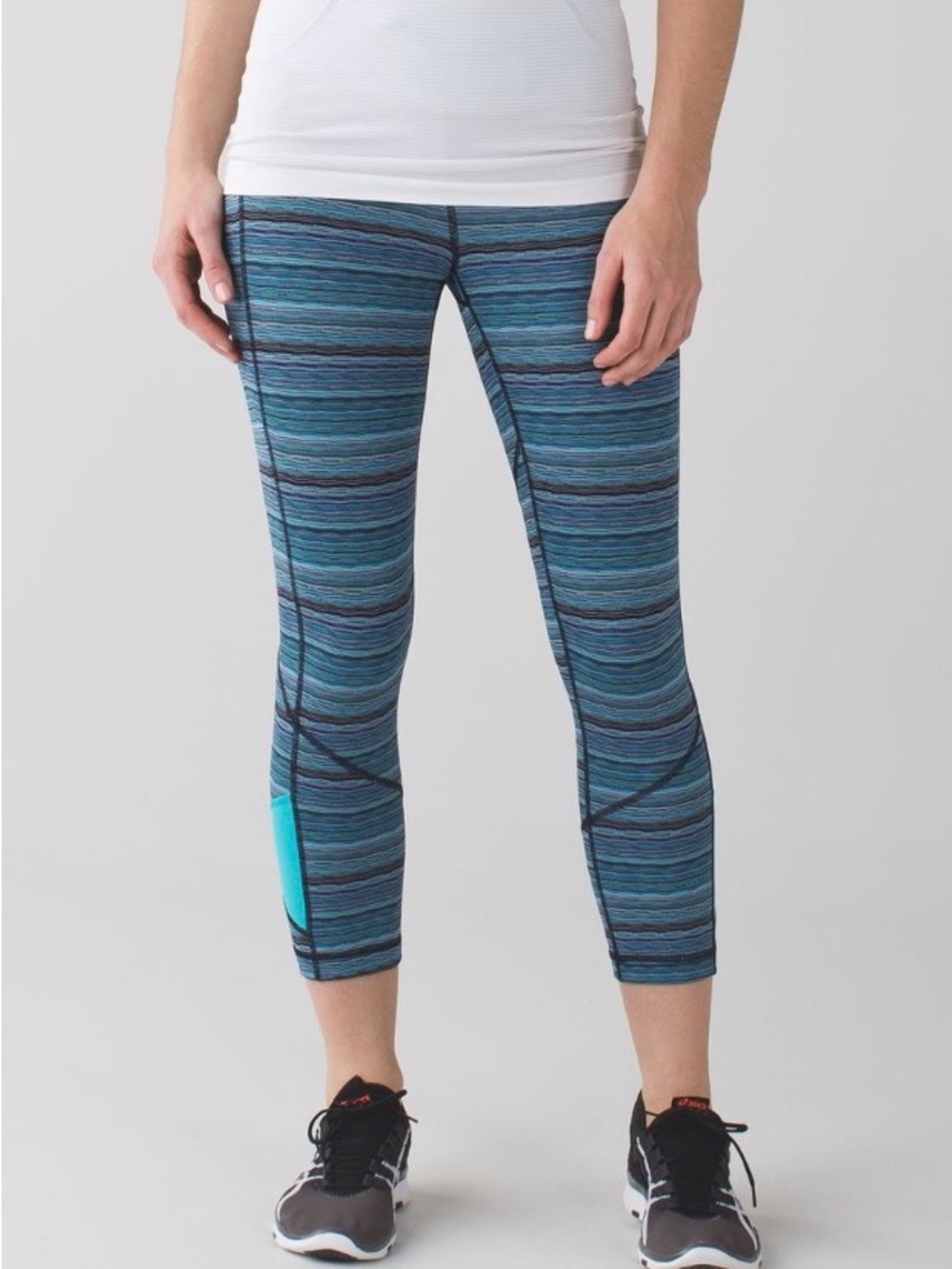 Lululemon Pace Rival Crop Peacock Blue
